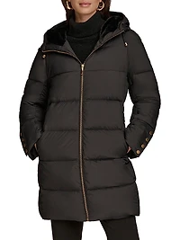 Down Hooded Puffer Coat