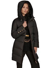 Down Hooded Puffer Coat
