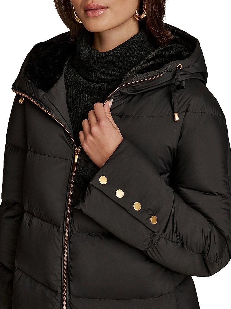 Down Hooded Puffer Coat