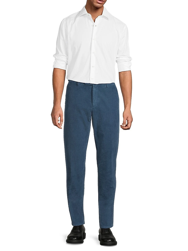 Micro Cord Slim Trousers