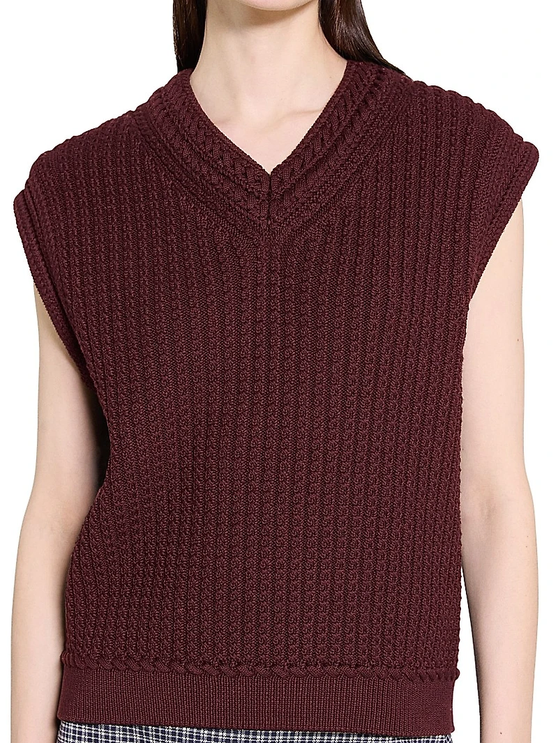Textured Cotton Vest