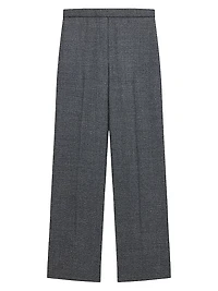 Virgin Wool Wide-Leg Pants