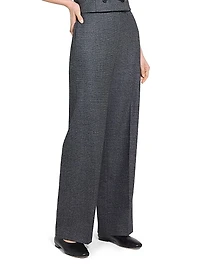 Virgin Wool Wide-Leg Pants