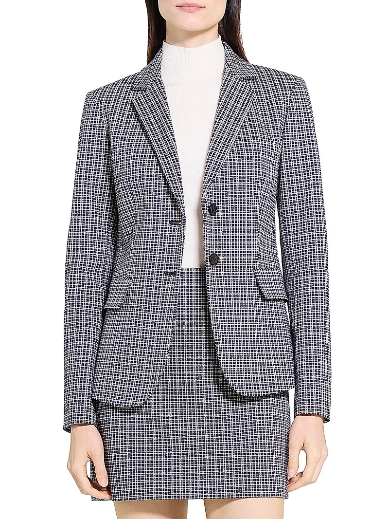 Carissa Slim-Fit Plaid Blazer