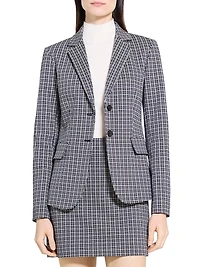 Carissa Slim-Fit Plaid Blazer