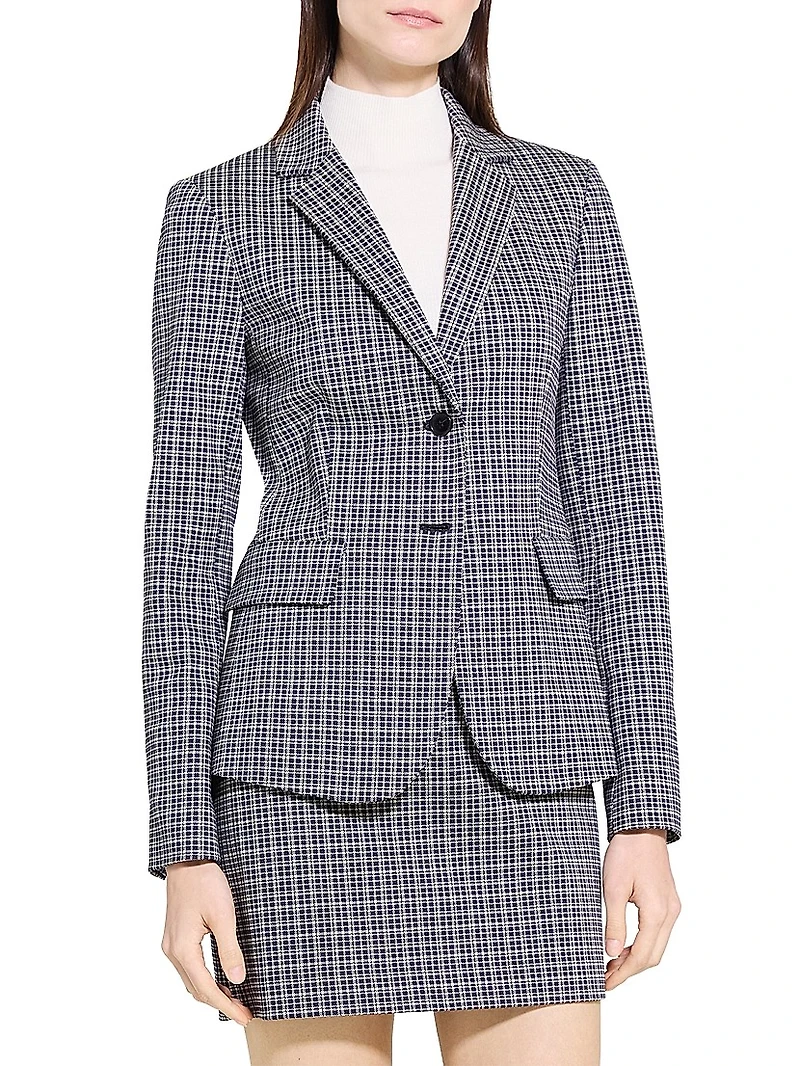 Carissa Slim-Fit Plaid Blazer