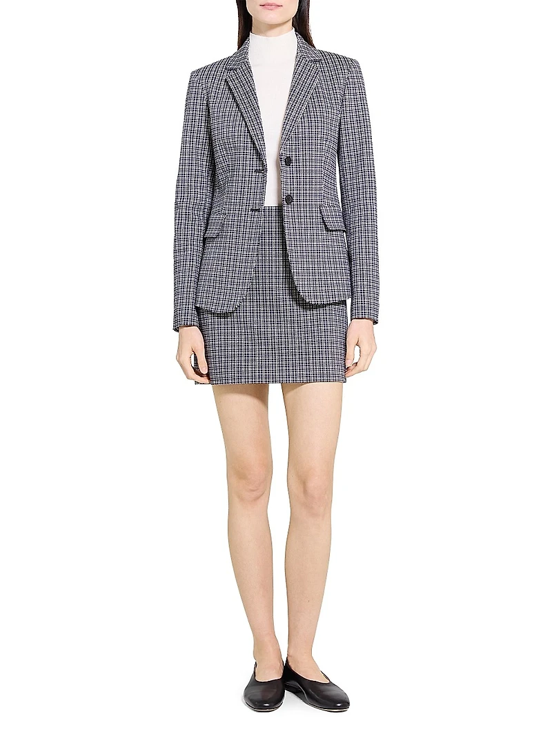 Carissa Slim-Fit Plaid Blazer