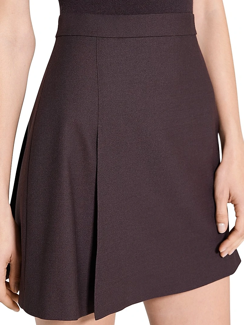 Wool-Blend Combo Minidress