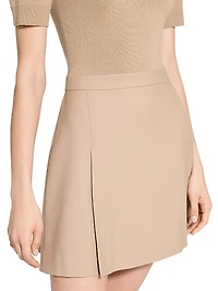 Wool-Blend Combo Minidress