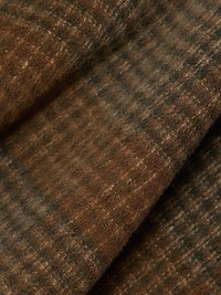 Plaid Wool-Cashmere A-Line Miniskirt