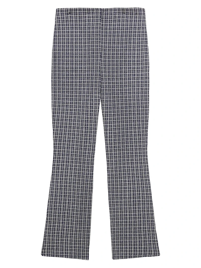 High Rise Plaid Flared Pants