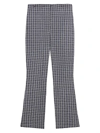 High Rise Plaid Flared Pants