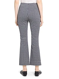 High Rise Plaid Flared Pants