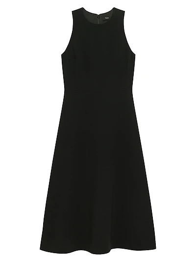 Easy Sleeveless A-Line Midi-Dress