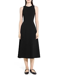 Easy Sleeveless A-Line Midi-Dress