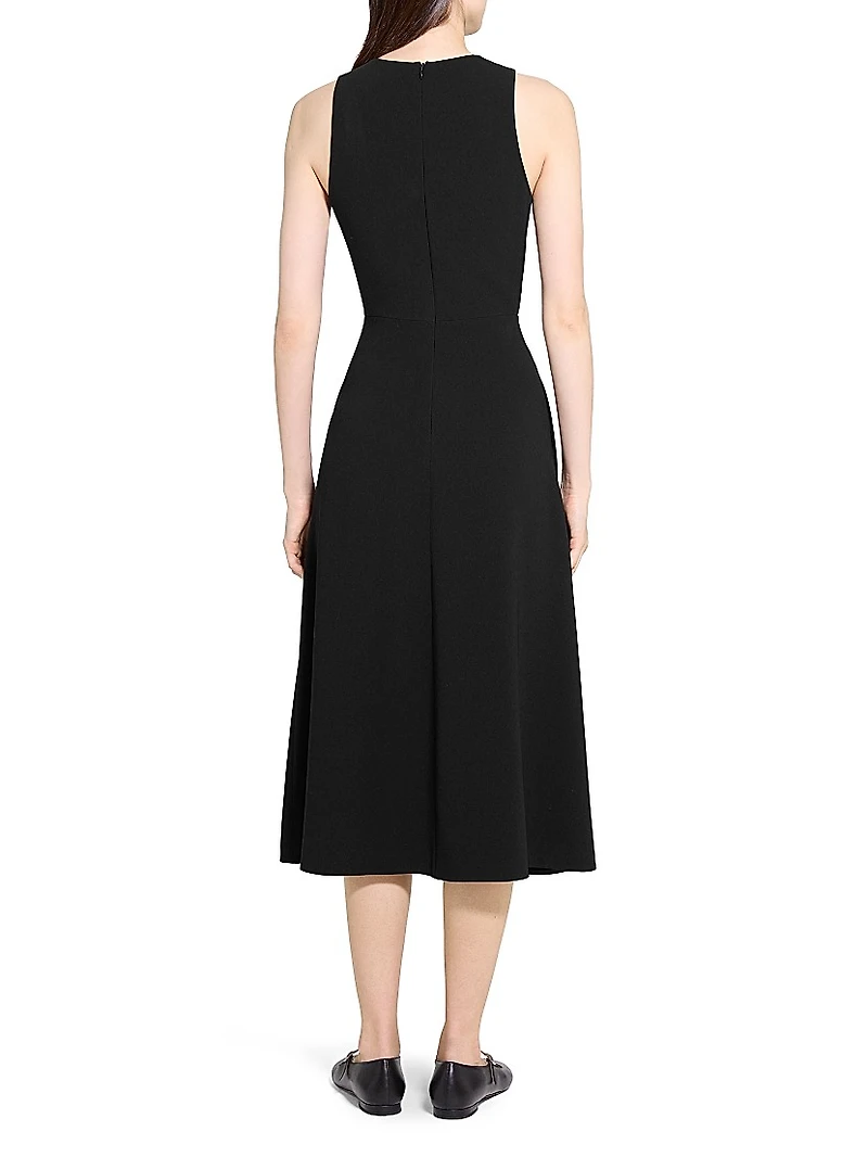 Easy Sleeveless A-Line Midi-Dress
