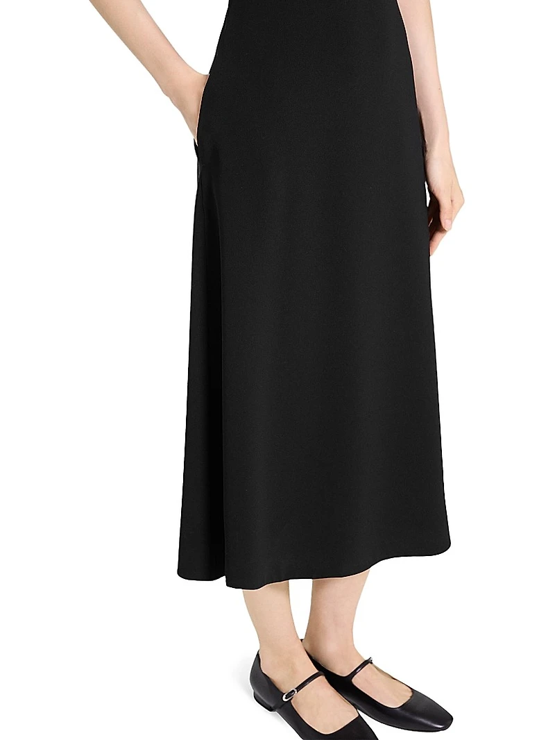 Easy Sleeveless A-Line Midi-Dress