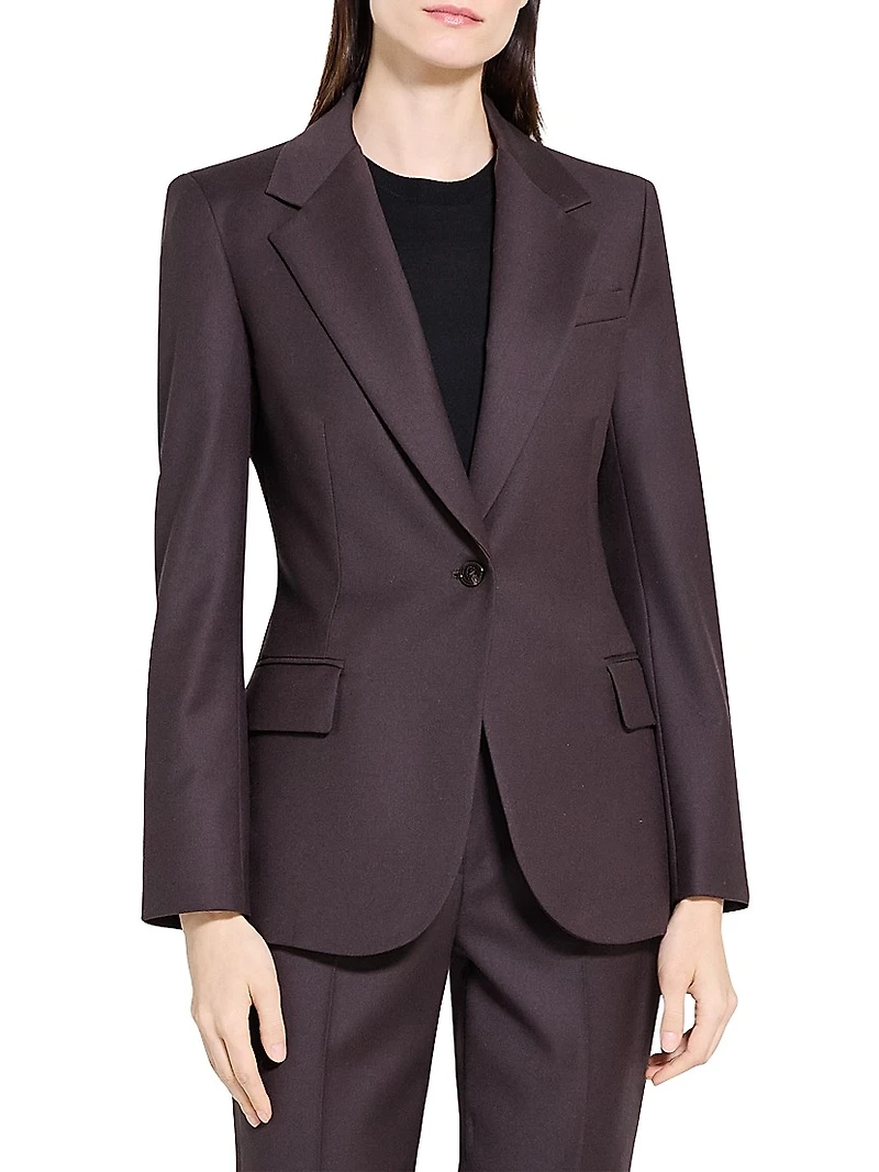 Lynnia Slim-Fit Wool Blazer