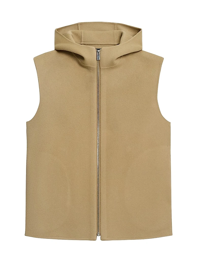 High Collared Wool & Cashmere Vest
