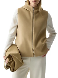 High Collared Wool & Cashmere Vest