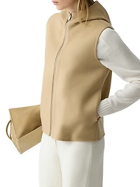 High Collared Wool & Cashmere Vest