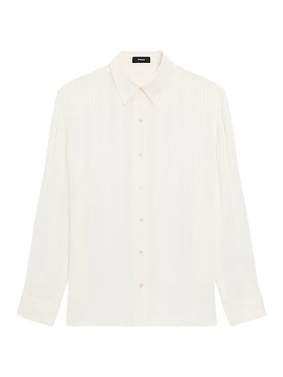 Classic Striped Button-Front Shirt