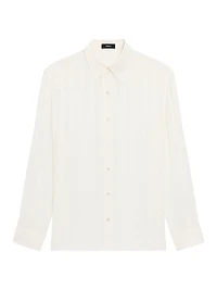 Classic Striped Button-Front Shirt