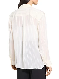 Classic Striped Button-Front Shirt