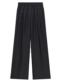 Silk Elasticized Wide-Leg Pants