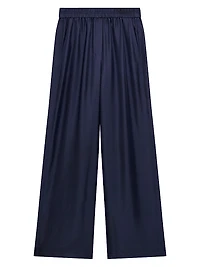 Silk Elasticized Wide-Leg Pants