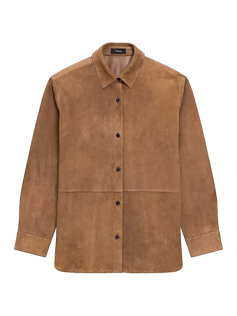 Classic Menswear Leather Shirt