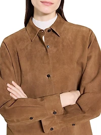 Classic Menswear Leather Shirt