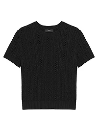 Cable Cotton T-Shirt