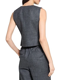 Shrunken Double-Breasted Virgin Wool Vest