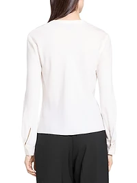 Silk Cowlneck Blouse