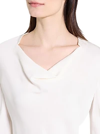 Silk Cowlneck Blouse