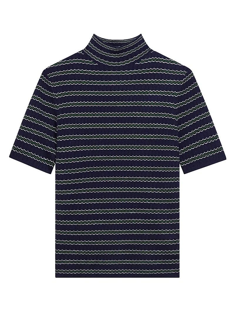 Leenda Striped Merino Wool Top