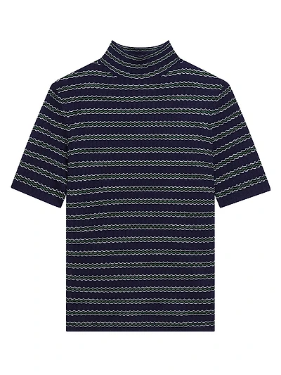Leenda Striped Merino Wool Top