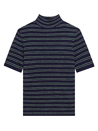 Leenda Striped Merino Wool Top