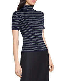 Leenda Striped Merino Wool Top