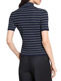 Leenda Striped Merino Wool Top