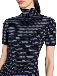 Leenda Striped Merino Wool Top