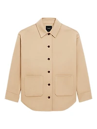 Oversized Wool-Cashmere Shirt Jacket