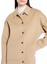 Oversized Wool-Cashmere Shirt Jacket