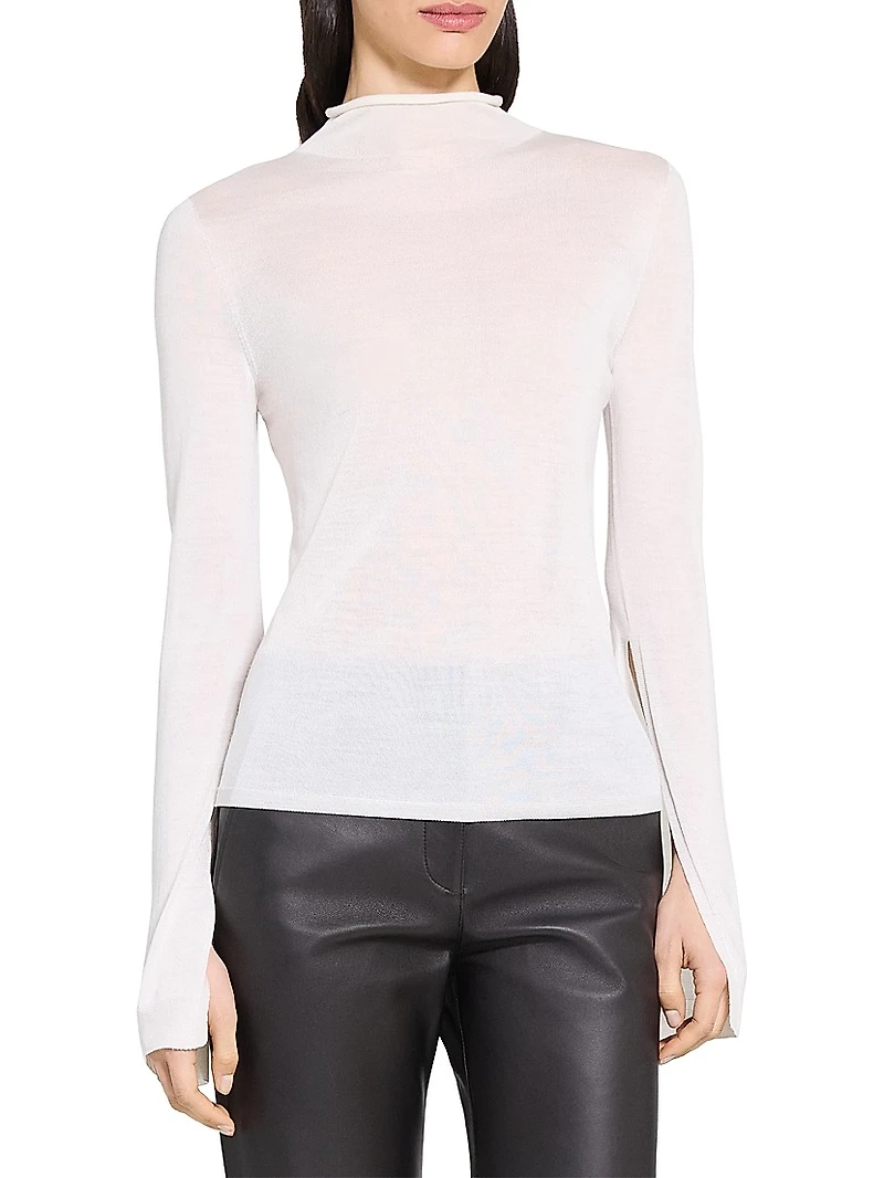 Wool-Blend Turtleneck Sweater