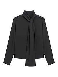 Silk Tieneck Blouse