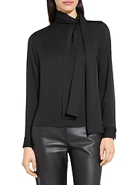 Silk Tieneck Blouse