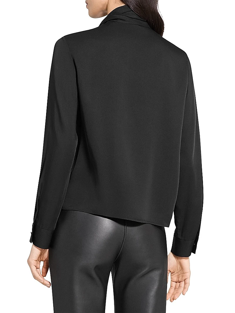 Silk Tieneck Blouse