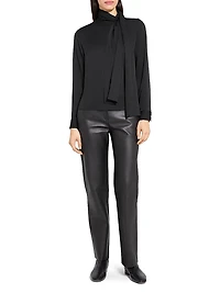 Silk Tieneck Blouse