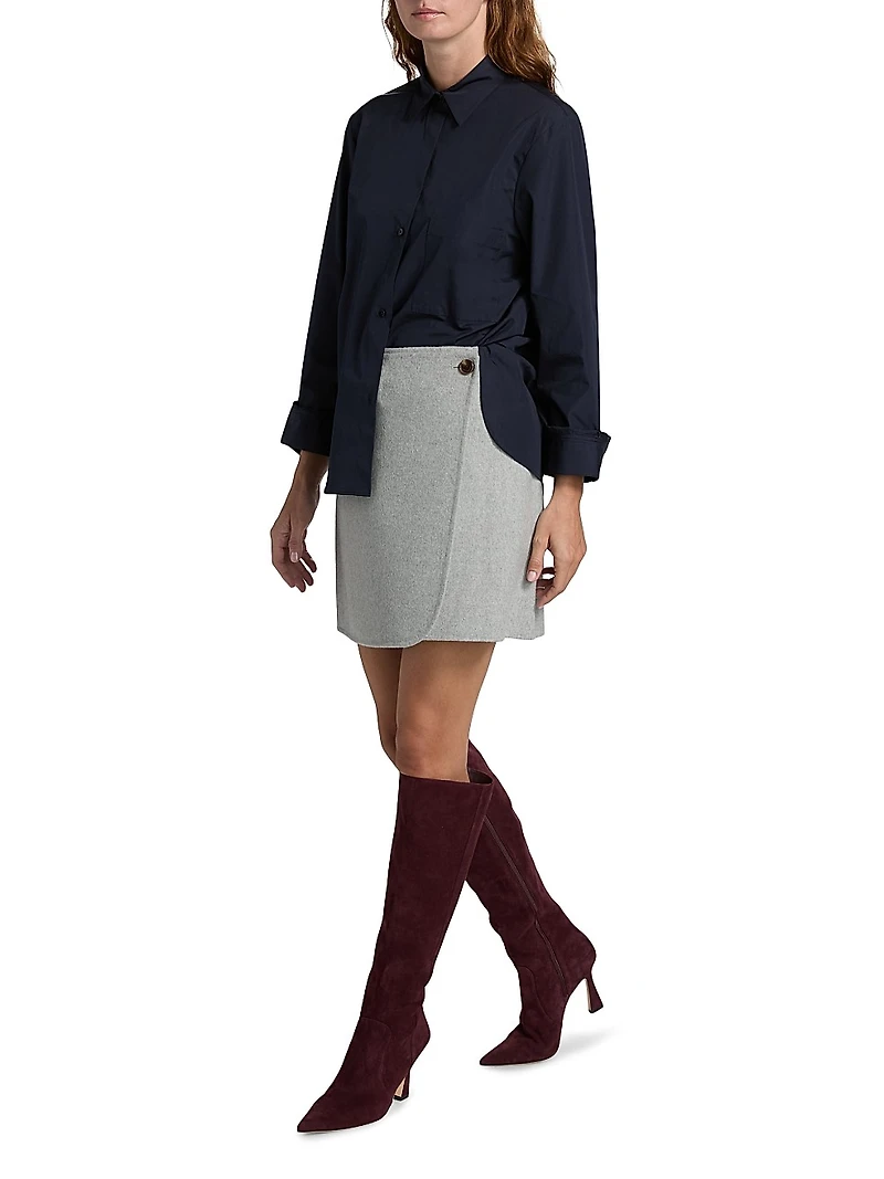 Round Wrap Miniskirt